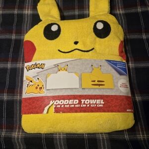 Pokemon Yellow Pikachu Hooded Towel